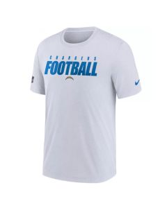 Men's Los Angeles Chargers White Sideline Dri-FIT NFL T-Shirt