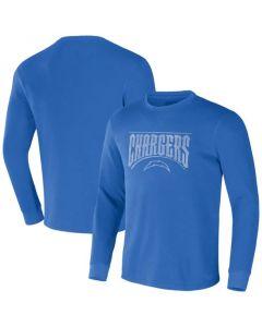 Men's Los Angeles Chargers X Darius Rucker Collection Blue Long Sleeve Thermal T-Shirt