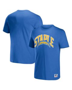 Men's Los Angeles Chargers x Staple Light Blue Logo Lockup T-Shirt