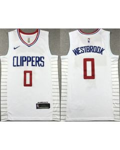 Men's Los Angeles Clippers #0 Russell Westbrook White 2023 Association Edition Stitched Jersey