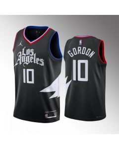 Men's Los Angeles Clippers #10 Eric Gordon Black Statement Edition Stitched Jersey