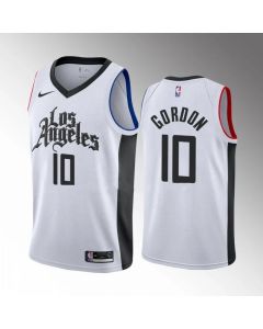 Men's Los Angeles Clippers #10 Eric Gordon White City Edition Stitched Jersey