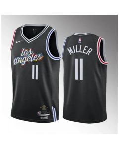 Men's Los Angeles Clippers #11 Jordan Miller Black 2023 Draft City Edition Stitched Jersey