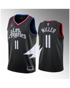 Men's Los Angeles Clippers #11 Jordan Miller Black 2023 Draft Statement Edition Stitched Jersey