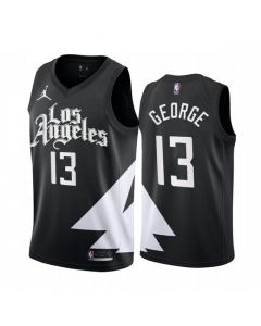 Men's Los Angeles Clippers #13 Paul George 2022/23 Black Statement Edition Stitched Jersey