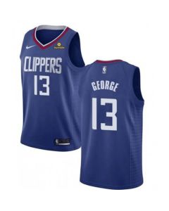Men's Los Angeles Clippers #13 Paul George Blue Stitched NBA Jersey