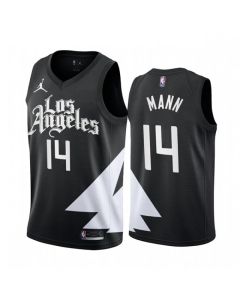 Men's Los Angeles Clippers #14 Terance Mann 2022/23 Black Statement Edition Stitched Jersey