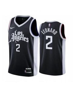Men's Los Angeles Clippers #2 Kawhi Leonard Black City Edition Stitched NBA Jersey