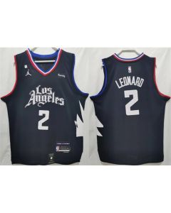 Men's Los Angeles Clippers #2 Kawhi Leonard Black Stitched Jersey
