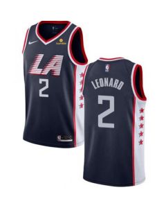 Men's Los Angeles Clippers #2 Kawhi Leonard Black Stitched NBA Jersey