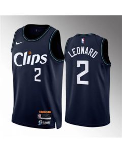 Men's Los Angeles Clippers #2 Kawhi Leonard Navy 2023/24 City Edition Stitched Jersey