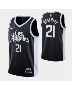Men's Los Angeles Clippers #21 Patrick Beverley 2020-21 Black City Edition Stitched NBA Jersey