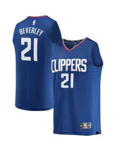 Men's Los Angeles Clippers #21 Patrick Beverley Blue Stitched NBA Jersey