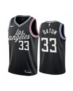 Men's Los Angeles Clippers #33 Nicolas Batum 2022/23 Black City Edition Stitched Jersey