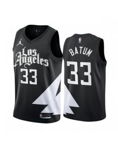 Men's Los Angeles Clippers #33 Nicolas Batum 2022/23 Black Statement Edition Stitched Jersey