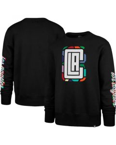 Men's Los Angeles Clippers '47 Black 2022/23 City Edition Two-Peat Headline Pullover Sweatshirt