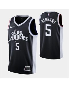Men's Los Angeles Clippers #5 Luke Kennard 2020-21 Black City Edition Stitched NBA Jersey