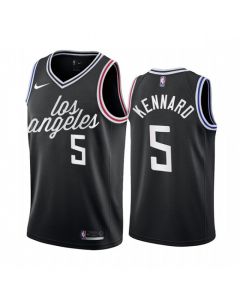 Men's Los Angeles Clippers #5 Luke Kennard 2022/23 Black City Edition Stitched Jersey