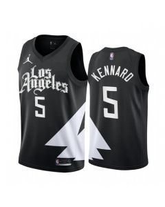 Men's Los Angeles Clippers #5 Luke Kennard 2022/23 Black Statement Edition Stitched Jersey