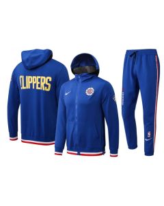 Men's Los Angeles Clippers 75th Anniversary Royal Performance Showtime Full-Zip Hoodie Jacket And Pants Suit