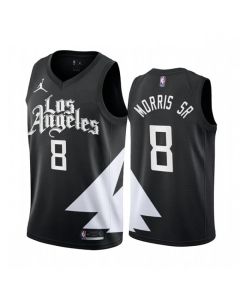 Men's Los Angeles Clippers #8 Marcus Morris Sr. 2022/23 Black Statement Edition Stitched Jersey