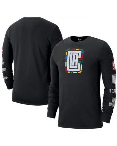 Men's Los Angeles Clippers Black 2022/23 City Edition Essential Expressive Long Sleeve T-Shirt