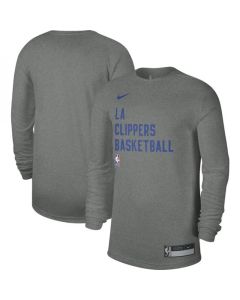 Men's Los Angeles Clippers Heather Gray 2023/24 Legend On-Court Practice Long Sleeve T-Shirt