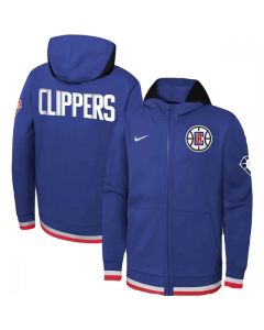 Men's Los Angeles Clippers Royal 75th Anniversary Performance Showtime Full-Zip Hoodie Jacket