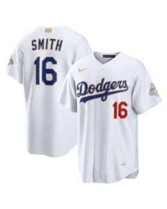Men's Los Angeles Dodgers #16 Will Smith Nike White 2026 Gold Collection Stadium Jersey (White Gold)