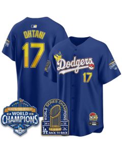 Men's Los Angeles Dodgers #17 Shohei Ohtani Royal LAD x PKM 2026 Baseball Jersey (Royal)