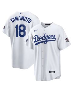 Men's Los Angeles Dodgers #18 Yoshinobu Yamamoto White 2026 All-Star Game Replica Jersey (White)