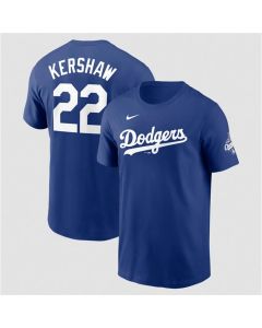 Men's Los Angeles Dodgers #22 Clayton Kershaw Royal 2025 World Series Champions Name & Number T-Shirt (Royal)