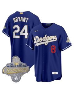Men's Los Angeles Dodgers #24 Kobe Bryant Royal 2026 Alternate Gold Collection Stadium Jersey (Alternate)