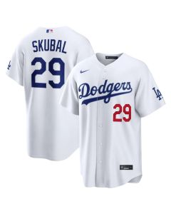 Men's Los Angeles Dodgers #29 Tarik Skubal White Home Stadium Jersey (White)