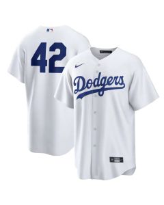 Men's Los Angeles Dodgers #42 Jackie Robinson White Home 2026 Jackie Robinson Day Replica Jersey (White)