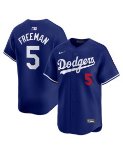 Men's Los Angeles Dodgers #5 Freddie Freeman Royal Cool Base Jersey (Royal)