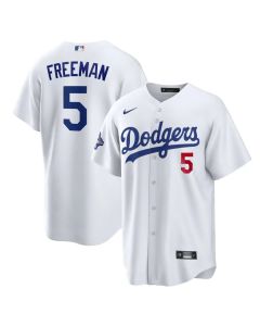 Men's Los Angeles Dodgers #5 Freddie Freeman White Home 2025 World Series Champions Limited Jersey (White)