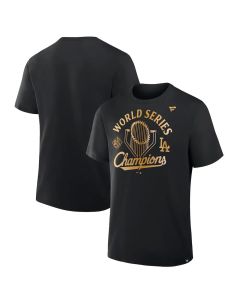 Men's Los Angeles Dodgers Black 2025 World Series Champions Locker Room Parade T-Shirt (Black)
