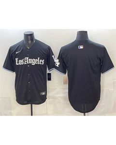 Men's Los Angeles Dodgers Black "Gothic Edition" Vapor Premier Limited Stitched Baseball Jersey (Black)