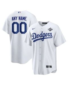 Men's Los Angeles Dodgers Custom White 2025 World Series Home Replica Player Jersey (White)