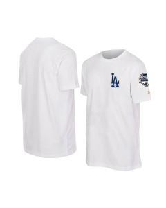 Men's Los Angeles Dodgers New Era White 2026 Gold Collection Logo & Patch T-Shirt (White Gold)