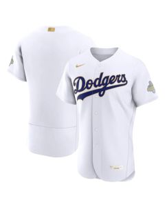 Men's Los Angeles Dodgers White 2026 Gold Collection Authentic Jersey (White Gold)