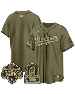 Men's Los Angeles Dodgers Olive New Era 2026 Armed Forces Day Jersey (2026)