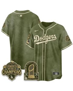 Men's Los Angeles Dodgers Olive New Era 2026 Armed Forces Day Jersey (Style 2)