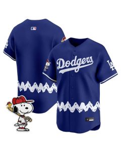 Men's Los Angeles Dodgers Royal LAD x Peanuts 2026 Baseball Jersey (Royal)