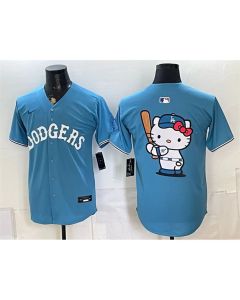 Men's Los Angeles Dodgers Team Big Logo Blue Vapor Limited Jersey (Style 2)