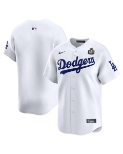 Men's Los Angeles Dodgers White 2024 World Series Home Limited Jersey (White)
