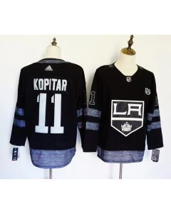 Men's Los Angeles Kings #11 Anze Kopitar Black 1917-2017 100th Anniversary Stitched NHL Jersey