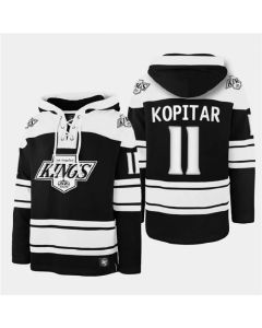 Men's Los Angeles Kings #11 Anze Kopitar Black Ageless Must-Have Lace-Up Pullover Hoodie (Black)