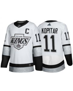 Men's Los Angeles Kings #11 Anze Kopitar White Throwback Stitched Jersey